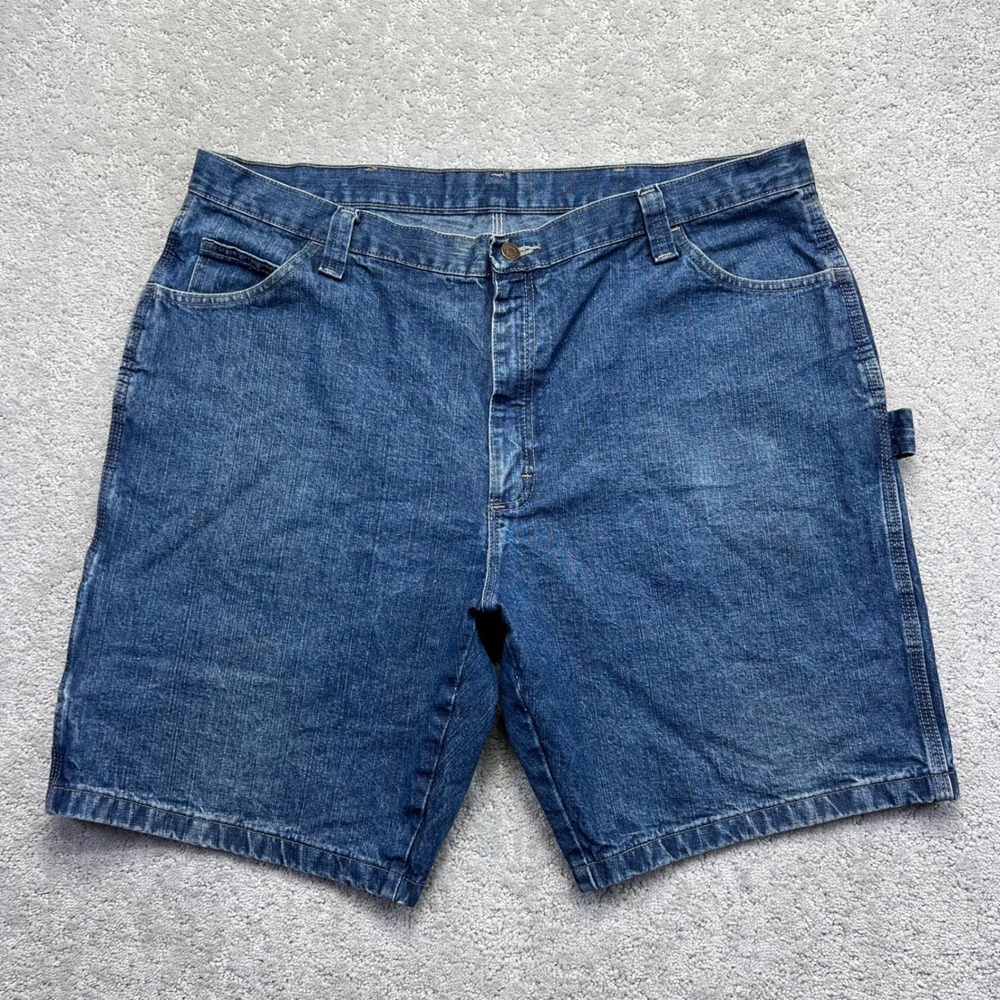 VINTAGE Y2k Wrangler Denim Shorts Mens 40 Blue Carpenter Utility Jorts Workwear